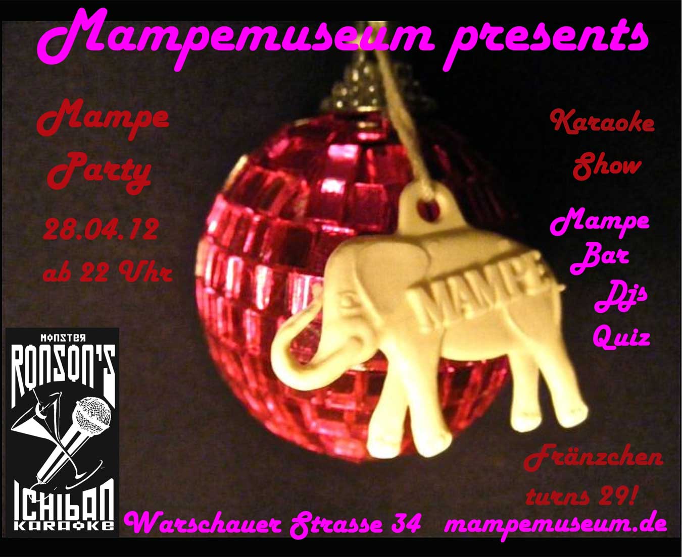 Kommt zur Mampeparty am 28. April!