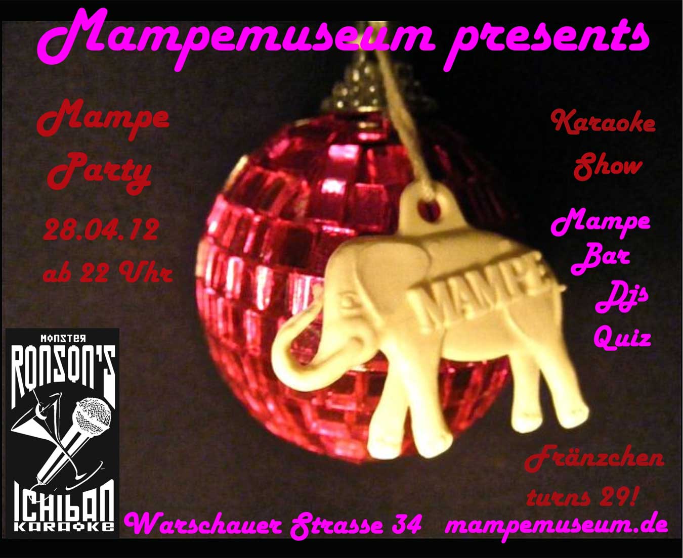 Kommt zur Mampeparty am 28. April!